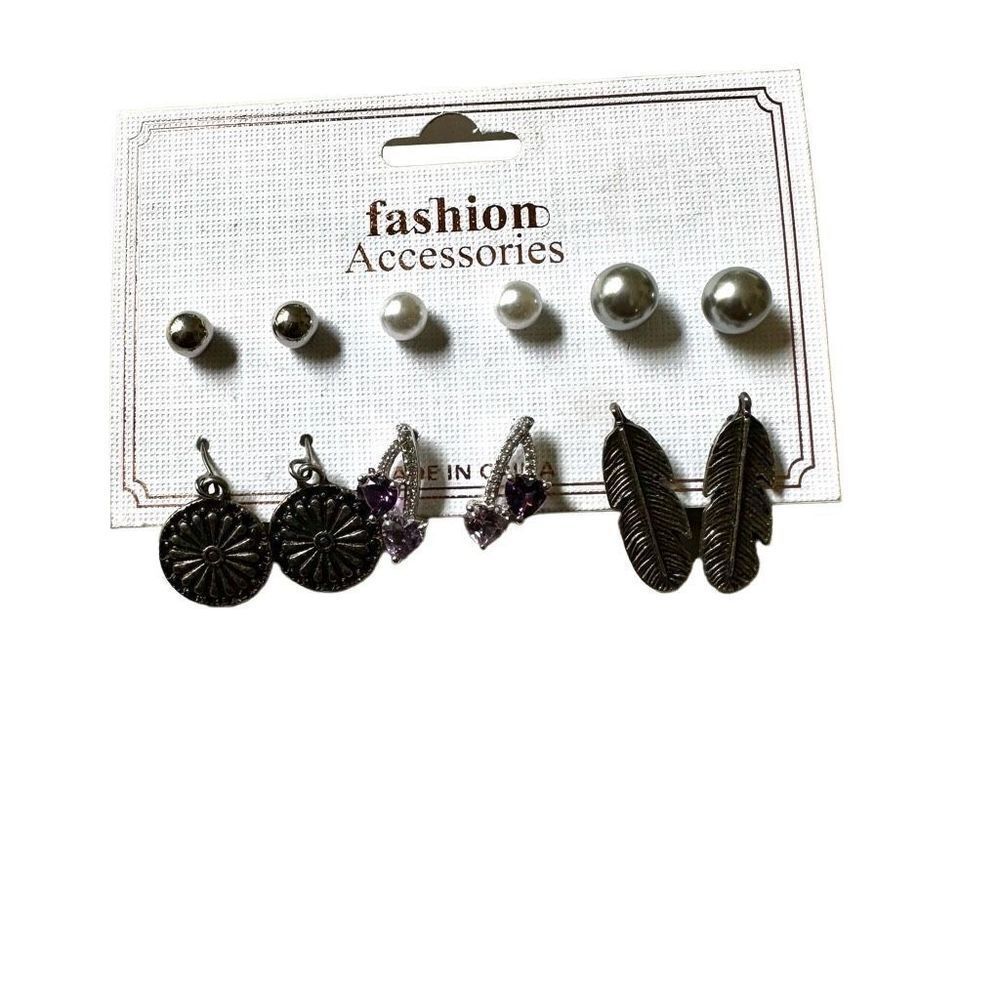 6 post earrings - Picture 1 of 9